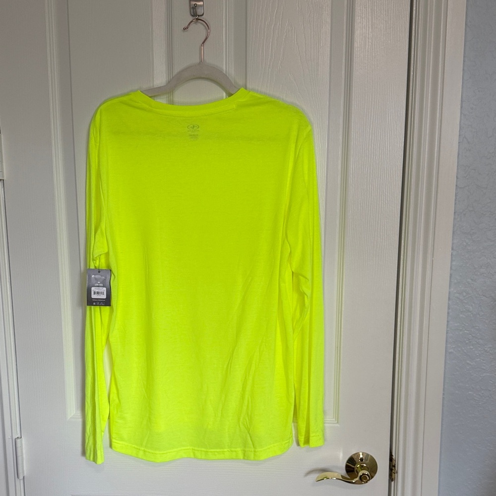 NWT Vibrant Neon Yellow Long Sleeve Shirt - Picture 7 of 9